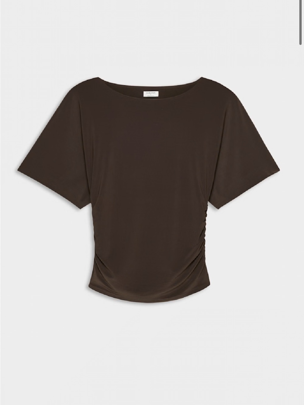 Aritzia Babaton Smooth Matter Wavelength T- shirt in Rich Mocha Brown